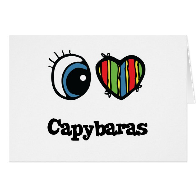 I Love (Heart) Capybaras (Front Horizontal)