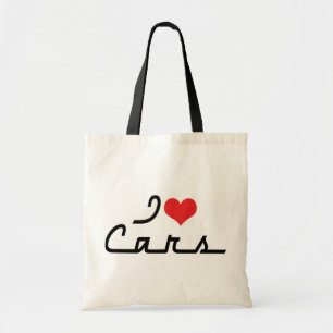 I Love Heart Cars - Classic Car Lover Tote Bag