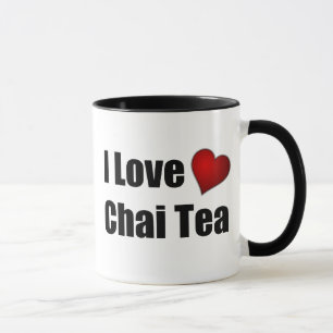 I Love (heart) Chai Tea - Customisable Tea Mug