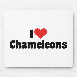 I Love Heart Chameleons - Lizard Lover Mouse Pad