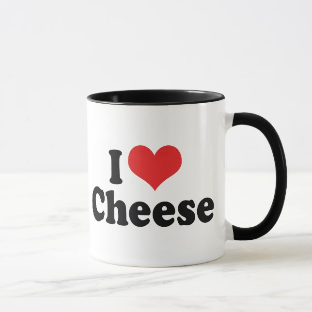I Love Heart Cheese - Dairy Lover Mug (Right)