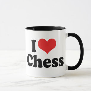 I Love Heart Chess Mug