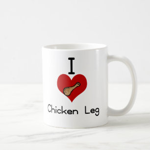 I love-heart chicken legs coffee mug