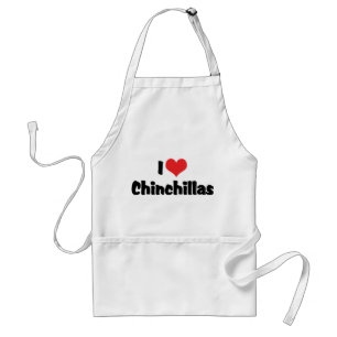 I Love Heart Chinchillas Standard Apron