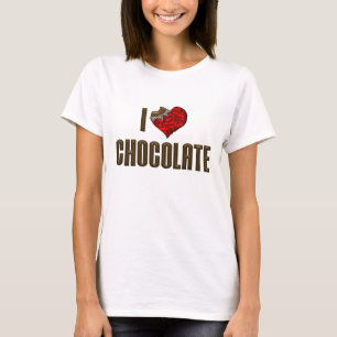 I Love Heart Chocolate - Candy Bar Cocoa Lover T-Shirt