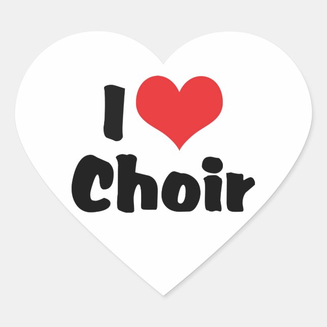 I Love Heart Choir Sticker (Front)