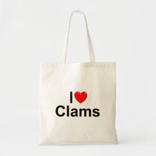 I Love (Heart) Clams Tote Bag