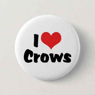I Love Heart Crows 6 Cm Round Badge