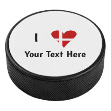 I  Love (Heart Danish Flag) Personalised Text