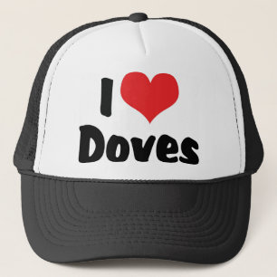 I Love Heart Doves - Bird lover Trucker Hat