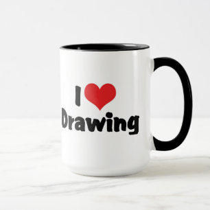 I Love Heart Drawing - Artists & Illustrator Mug