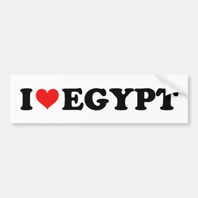 I Love Heart Egypt Travel Souvenir Bumper Sticker (Front)