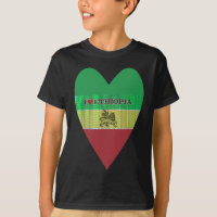 I Love Heart Ethiopia: Flag Art Motif