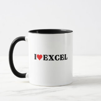 I love heart Excel Funny Spreadsheet Lover  Mug