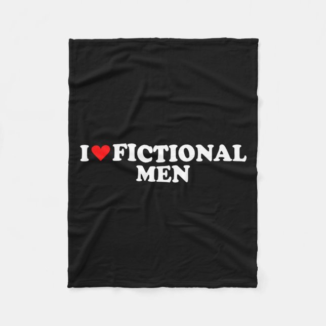 I Love Heart Fictional Men Simple Cute Funny Readi Fleece Blanket (Front)