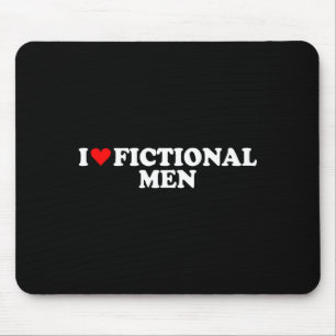 I Love Heart Fictional Men Simple Cute Funny Readi Mouse Pad