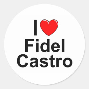 I Love (Heart) Fidel Castro Classic Round Sticker