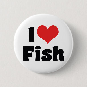 I Love Heart Fish - Aquarium Lovers 6 Cm Round Badge