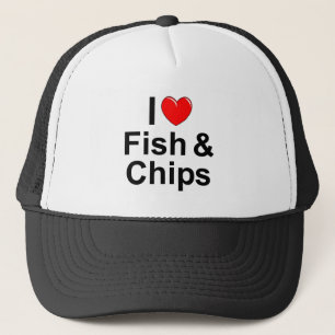 I Love (Heart) Fish & Chips Trucker Hat
