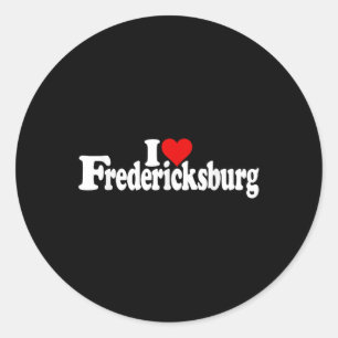 I Love Heart Fredericksburg Virginia Classic Round Sticker