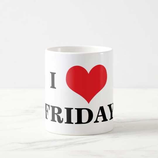 I love heart Friday coffe mug, gift idea Coffee Mug