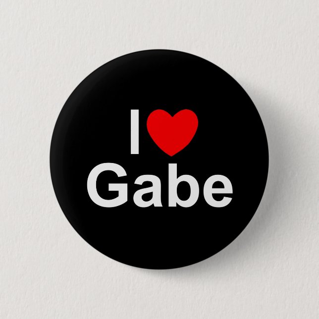 I Love (Heart) Gabe 6 Cm Round Badge (Front)