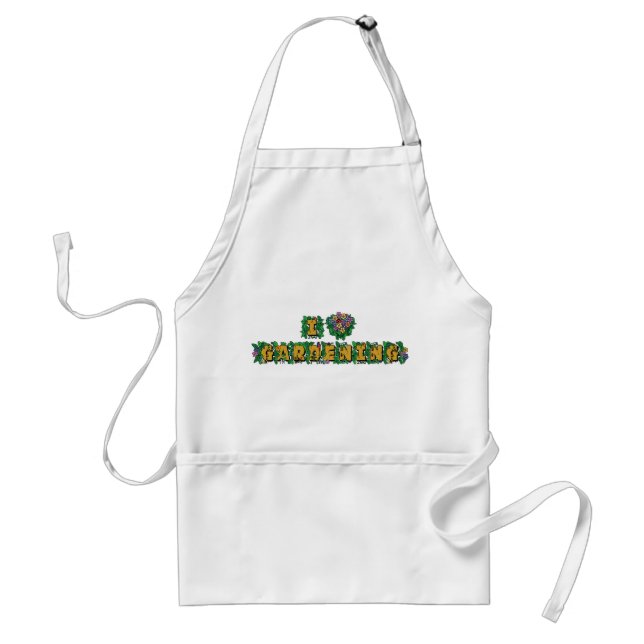 I Love Heart Gardening Standard Apron (Front)