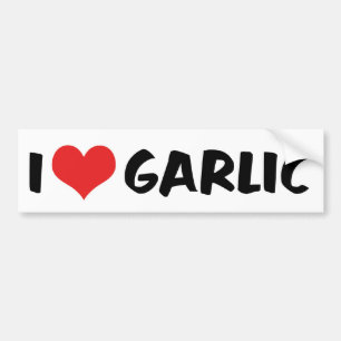 I Love Heart Garlic - Stinking Rose Lover Bumper Sticker
