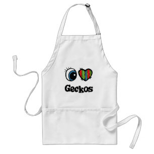 I Love (Heart) Geckos Standard Apron