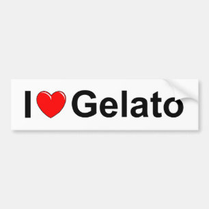 I Love (Heart) Gelato Bumper Sticker