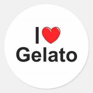 I Love (Heart) Gelato Classic Round Sticker