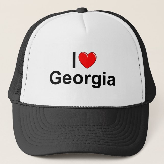 I Love (Heart) Georgia Trucker Hat (Front)