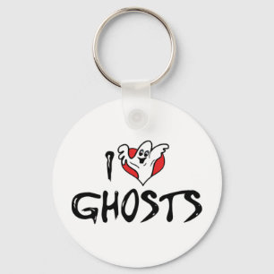 I Love Heart Ghosts - Supernatural Ghost Hunting Key Ring