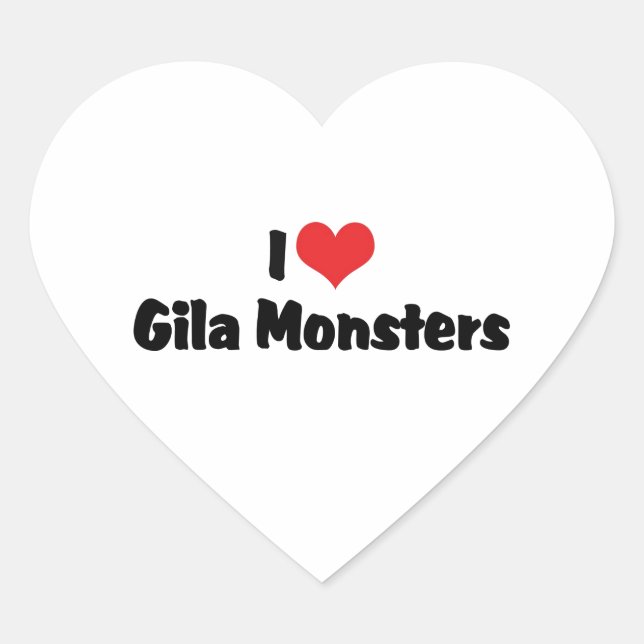 I Love Heart Gila Monsters - Lizard Lover Sticker (Front)
