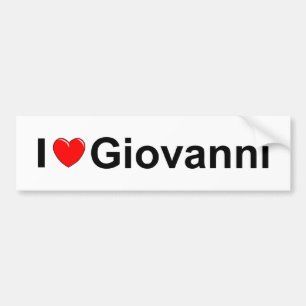 I Love (Heart) Giovanni Bumper Sticker