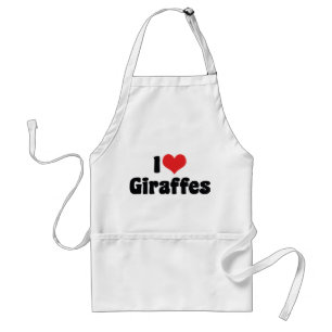 I Love Heart Giraffes - Giraffe Lover Standard Apron