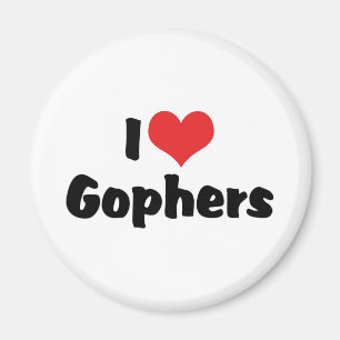 I Love Heart Gophers Magnet