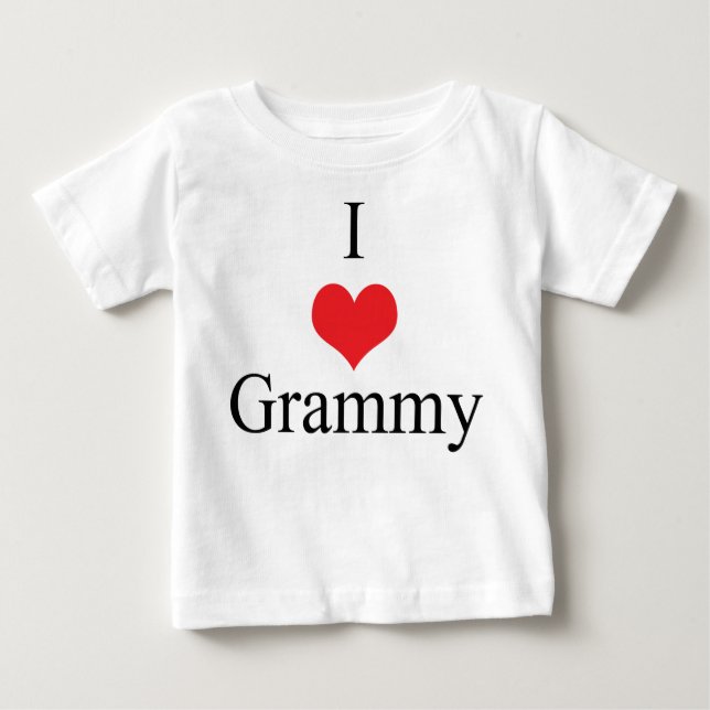 I Love (Heart) Grammy Baby T-Shirt (Front)