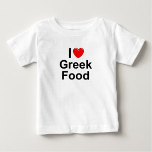 I Love (Heart) Greek Food Baby T-Shirt