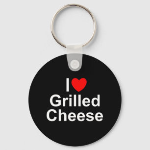 I Love (Heart) Grilled Cheese Key Ring