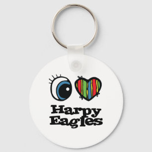 I Love (Heart) Harpy eagles Key Ring