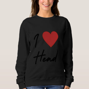 I Love Heart Head Swinger Lifestyle Naughty Adult Sweatshirt