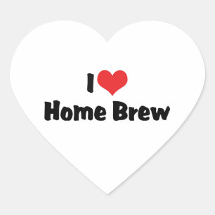I Love Heart Home Brew - Beer Lover Sticker
