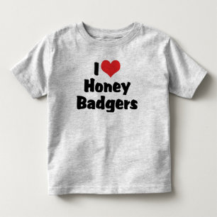I Love Heart Honey Badgers Toddler T-Shirt