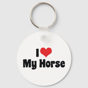 I Love Heart Horses - Horse Lover Key Ring
