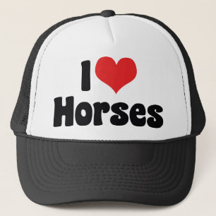 I Love Heart Horses - Horse Lover Trucker Hat