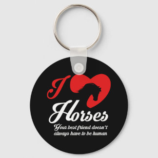 I Love/Heart Horses Key Ring