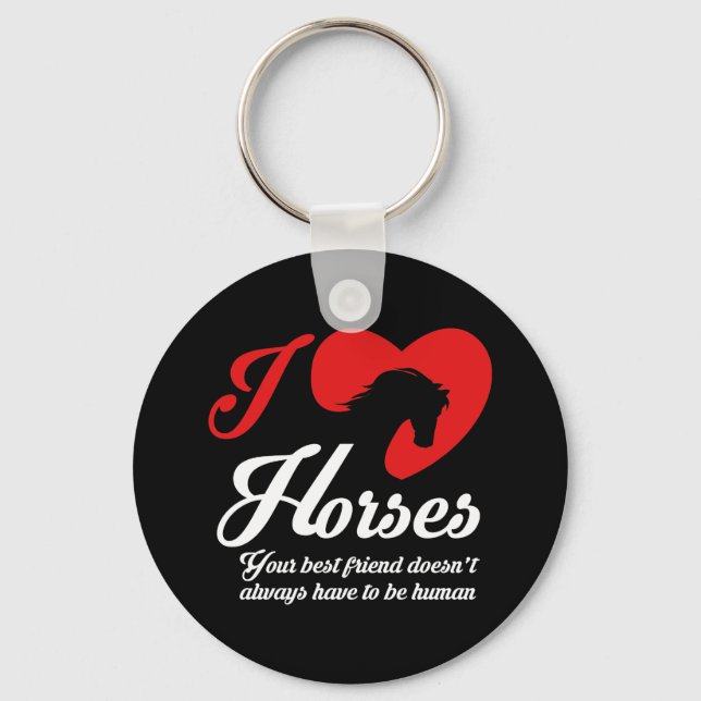 I Love/Heart Horses Key Ring (Front)
