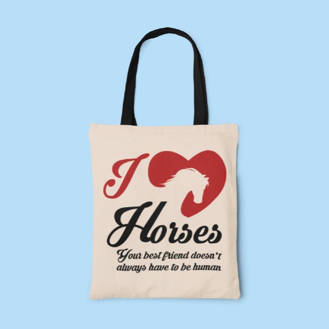 I Love/Heart Horses Tote Bag (Creator Uploaded)