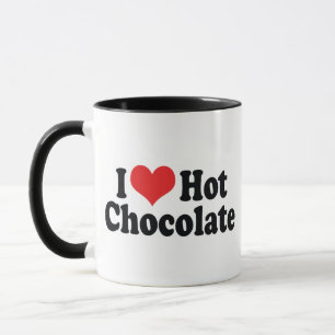I Love Heart Hot Chocolate - Hot Cocoa Lovers Mug